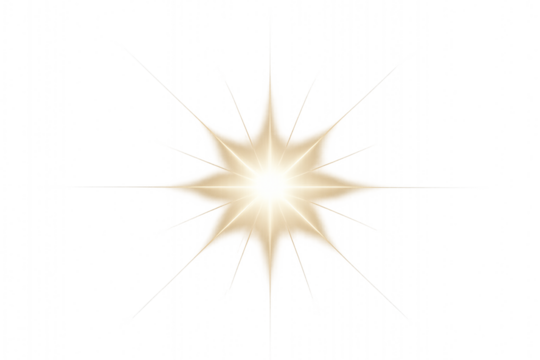 Golden Starburst Light – Isolated PNG Effect