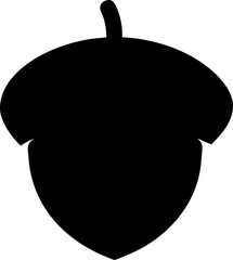 Acorns Silhouette Vector Illustration Isolated Nature Design