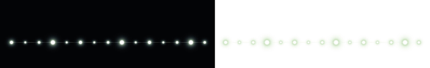 Abstract light bokeh overlay effect with soft glowing circles on a contrasting black and white...