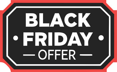 Black Friday price tag. Vector price and sale tag isolated on transparent background