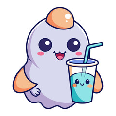 Baby boy in a cup vector
