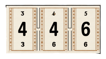 Vintage Lottery Ticket with Numbers 3446 on Beige Background