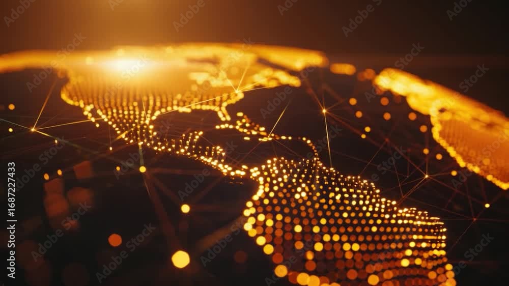 Poster A detailed view of the world map with various geographic features and boundaries