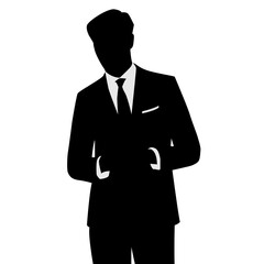 businessman silhouette vector