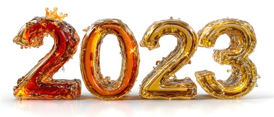 Gold Amber Orange Golden Producing Dynamic Effect Appear Freshly Cast Cinematic 2026 Digits Designed As If Print Copy Space Template Branding Social Media Poster Banner Marketing Ecommer SEO Optimized