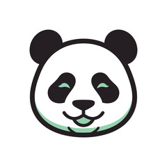 Cute Panda Head Illustration.