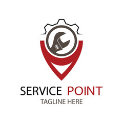 service point logo design template