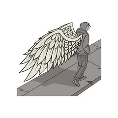 broken angel wings streetwear fashion
