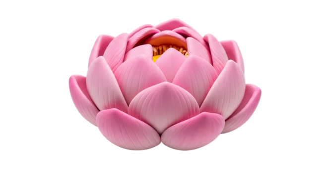 Pink Lotus Blossom Silhouette on a transparency for Elegant Designs