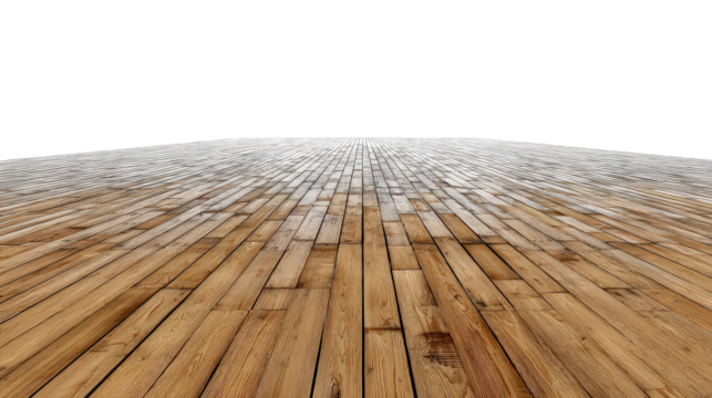 Brown Wooden Floor Perspective Background - Powered by Adobe