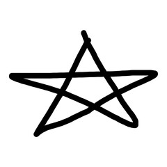 Doodle stars in black and white Illustration