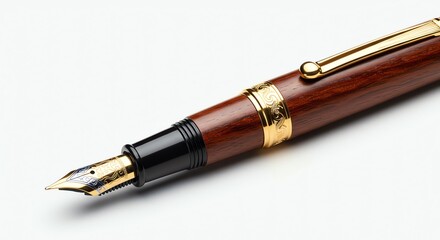 Elegant fountain pen with gold accents