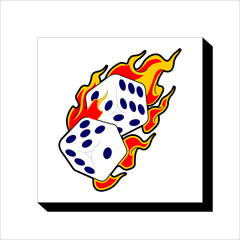 burning dice