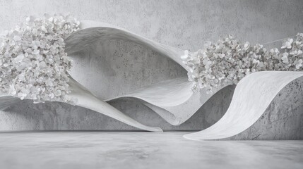 Gray concrete interior design