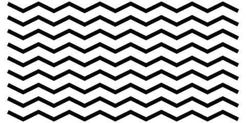 Parallel wavy line icon set on isolated white background. Zigzag abstract line icon set on white page. Modern textile design pattern set. EPS 10. 