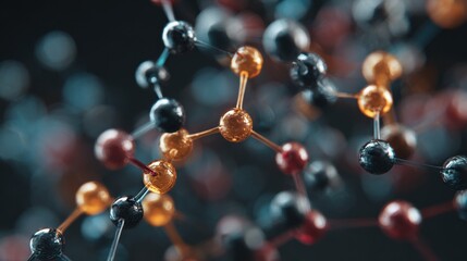 colorful molecule model abstract spheres