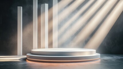 Empty display pedestal