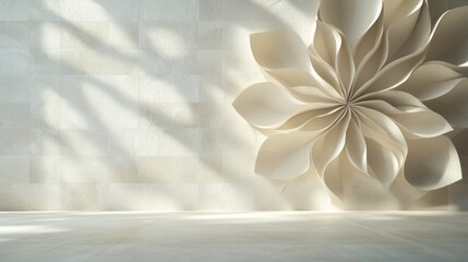 Beige background flower decor