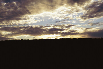 sunset in the mountains