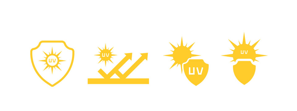 UV protection icon vector illustration UV protection icon in flat style.