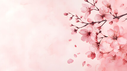 Pink Cherry Blossoms Spring Bloom.