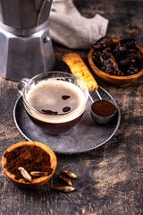 Coffee from date seed. Caffein free drink