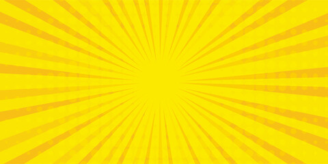 Obraz premium Retro comic rays yellow dots background. eps 10