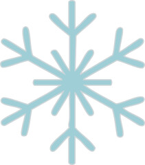 Illustration of Light Blue Snowflake