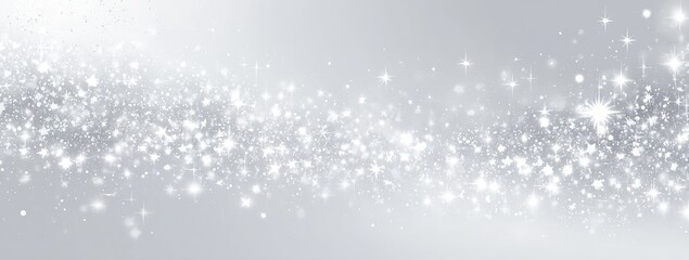 Fototapeta premium Silver glitter background with light effects