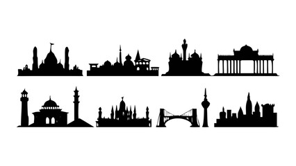 Obraz premium Silhouette skyline cityscapes architecture building landmark urban travel cityscape tourism construction 100