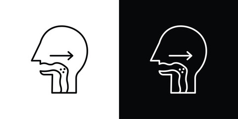 Swallowing reflex icon design elements pack. Vector symbols for UI Designs