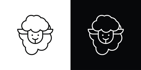 Sheep icon design elements pack. Vector symbols for UI Designs