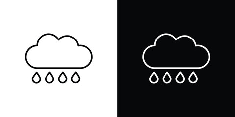 Rainy icon design elements pack. Vector symbols for UI Designs