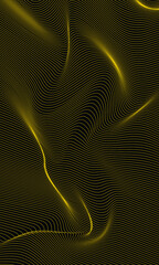 Title (Background):
"Golden Flow Lines"

Description:
An elegant abstract background featuring smooth golden wavy lines flowing across a black canvas.