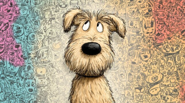 cute doodle dog wallpaper