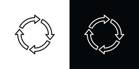 Life cycle icon design elements pack. Vector symbols for UI Designs