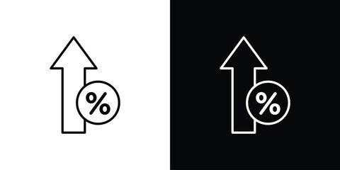 Interest growth icon design elements pack. Vector symbols for UI Designs