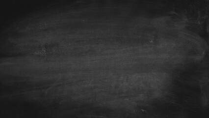Blank Black Chalkboard background texture for education, business presentation, and graphic design projects. Vintage blackboard surface element