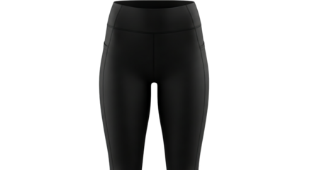 Black Highwaisted Leggings With Pockets Apparel Mockup