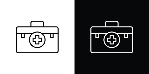 First aid box icon design elements pack. Vector symbols for UI Designs
