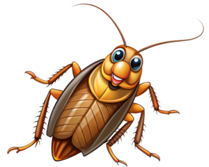 cockroach isolated on white background