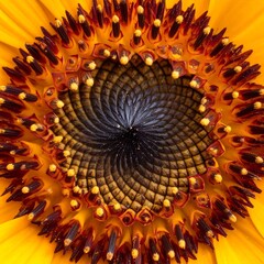 Sunflower seed head close-up