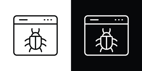 Bug icon design elements pack. Vector symbols for UI Designs