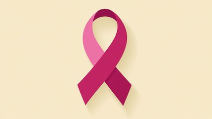 Pink Ribbon for Breast Cancer Prevention and Control - Medical Health Promotion / Public Welfare Activity Symbol / Symbol of Caring for Women's Health