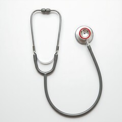 A classic medical stethoscope on a light background, symbolizing healthcare and a professional setting.