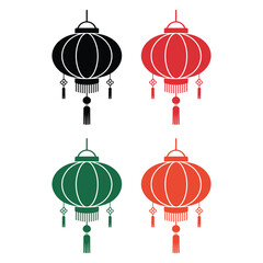 Chinese Lantern Vector Illustration Traditional Festival Decoration