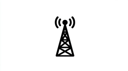 communication tower signal waves icon