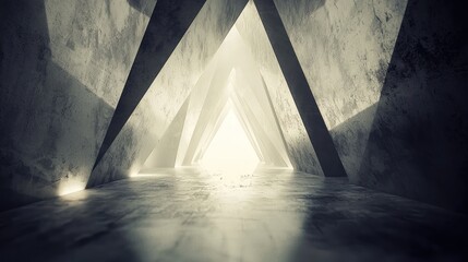 Abstract concrete interior