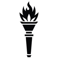 tiki torch vector icon