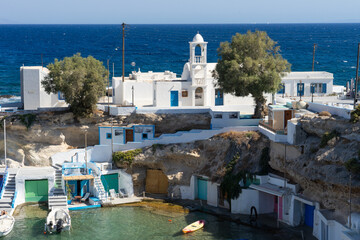 fotografie aeree dell' isola di milos in grecia